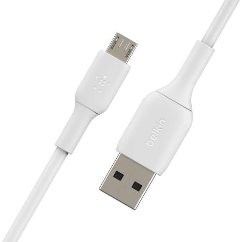 벨킨 Belkin Braided USB-C to Lightning Cable (iPhone Fast Charging Cable for iPhone 8 or Later) Boost Charge MFi-Certified iPhone USB-C Cable, 3ft/1m, White