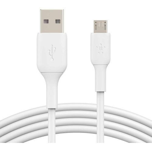 벨킨 Belkin Braided USB-C to Lightning Cable (iPhone Fast Charging Cable for iPhone 8 or Later) Boost Charge MFi-Certified iPhone USB-C Cable, 3ft/1m, White