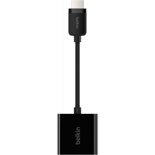벨킨 Belkin AV10170bt HDMI to VGA Adapter with Micro-USB Power and Audio Support, Compatible with Apple TV 4K and Most TVs