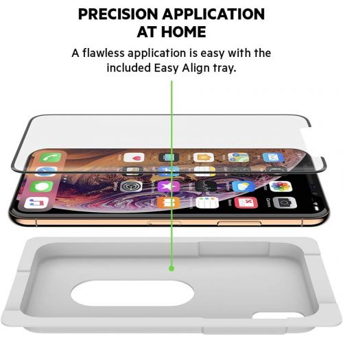 벨킨 Belkin ScreenForce TemperedCurve Screen Protection for iPhone Xs Max - iPhone Xs Max Screen Protector (F8W915zzBLK)