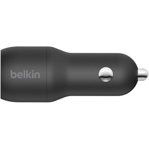 벨킨 Belkin Dual USB Car Charger 24W (Boost Charge Dual Port Car Charger, 2-Port USB Car Charger) iPhone Car Charger, Android Car Charger