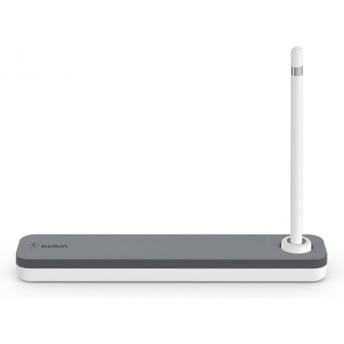 벨킨 Belkin Apple Pencil Case + Apple Pencil Stand for iPad (Apple Pencil Holder, iPad Pencil Case, iPad Pencil Stand), White (F8J206btGRY)