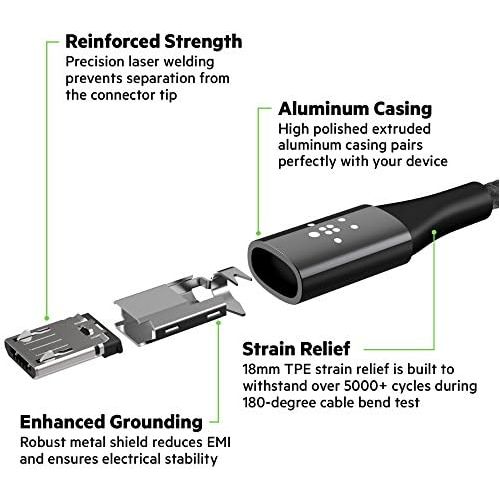 벨킨 Belkin MIXIT DuraTek Micro-USB to USB Cable, 4 Feet (Black)