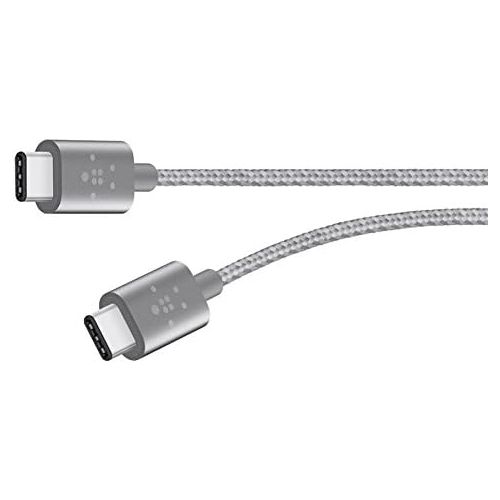 벨킨 Belkin USB-IF Certified MIXIT 6-Inch Metallic USB-C to USB-C (USB Type C) Charge Cable (Grey)