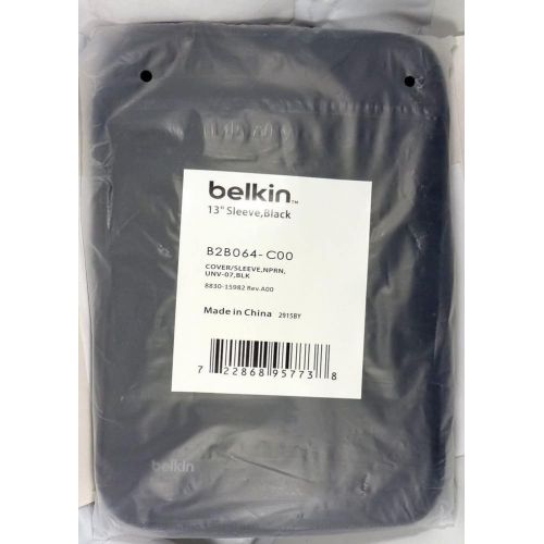 벨킨 Belkin B2B064-C00 Sleeve(13 inch sleeve) for 12-Inch Laptops and Chromebook, Compatible with iPad Pro and Most 12-Inch Laptops / Notebooks (Black)