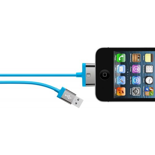 벨킨 Belkin MIXIT 30-Pin ChargeSync Cable for iPhone 4/4S/3/3S, iPad 3G and iPad 2 (Blue)
