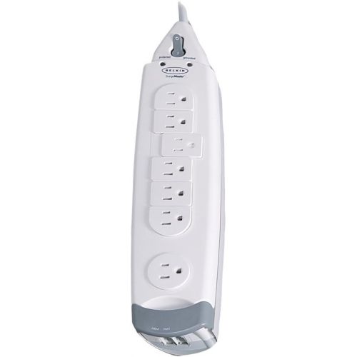 벨킨 Belkin 7-Outlet SurgeMaster Home Series Power Strip Surge Protector with 6-Foot Power Cord, 1045 Joules (F9H710-06)