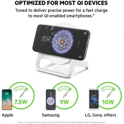 벨킨 Belkin Boost Up Wireless Charging Pad 10W  Qi Wireless Charger for iPhone XS, XS Max, XR / Samsung Galaxy S9, S9+, Note9 / LG, Sony and more (Black)