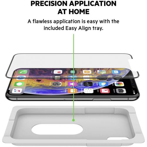 벨킨 Belkin ScreenForce TemperedGlass Screen Protection for iPhone XS/X (iPhone XS Screen Protector, iPhone X Screen Protector)