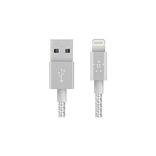 벨킨 Belkin Apple Certified MIXIT Metallic Lighting to USB Cable, 4 Feet (Silver)