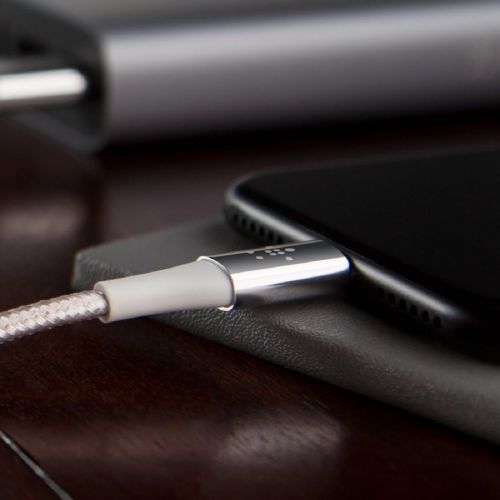 벨킨 Belkin MIXIT 4-Foot DuraTek USB-C to USB-A Cable (Silver)
