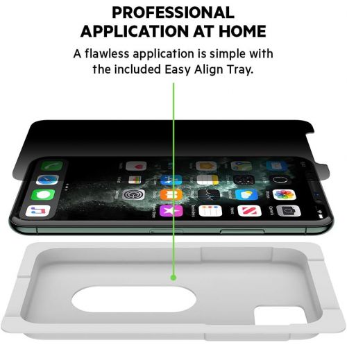 벨킨 Belkin InvisiGlass Ultra Privacy Screen Protector for iPhone 11 (iPhone 11 Privacy Screen Protector, iPhone 11 Screen Protector), iPhone 11/XR (F8W957zz)