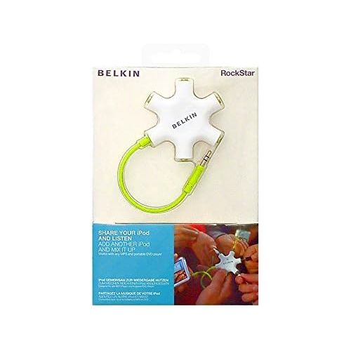벨킨 Belkin RockStar 5-Jack Multi Headphone Audio Splitter (Light Green)