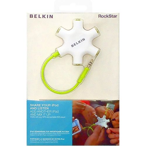 벨킨 Belkin RockStar 5-Jack Multi Headphone Audio Splitter (Light Green)