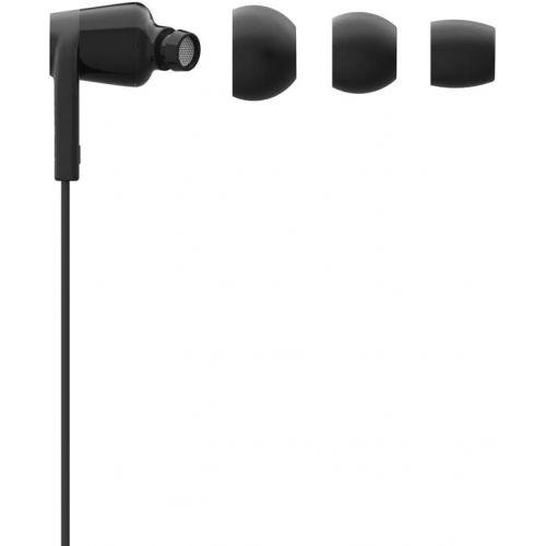 벨킨 Belkin In-Ear Lightning Headphones w/ Mic Control (iPhone Headphones for iPhone 11, 11 Pro, 11 Pro Max, XS, XS Max, XR, X, 8, 8 Plus, More) iPhone Earphones, iPhone Earbuds, Black
