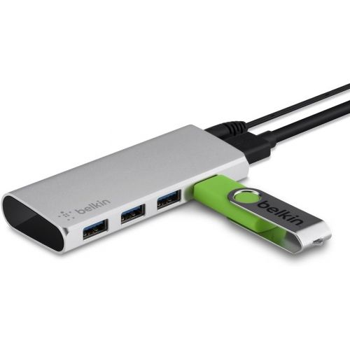 벨킨 Belkin USB-IF Certified USB 3.0 4-Port Hub with 1-Meter USB Type C (USB-C) to Micro-B Cable