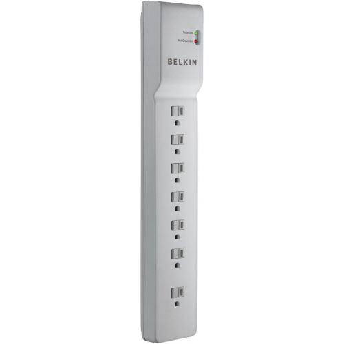 벨킨 Belkin 7-Outlet Commercial Power Strip Surge Protector with 7-Foot Power Cord, 750 Joules (BE107000-07-CM)