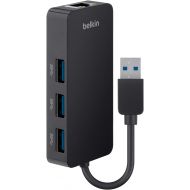 Belkin USB-IF Certified USB 3.0 3-Port Hub with Gigabit Ethernet Adapter, B2B128TT