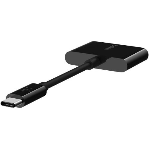 벨킨 Belkin Rockstar 3.5mm Audio + USB-C Charge Adapter (USB-C Audio Adapter for Note10, Pixel 3, Pixel 3XL, Ipad Pro and More)