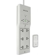 Belkin 8-Outlet Conserve Switch Surge Protector with 4-Foot Cord and Remote, F7C01008q,White