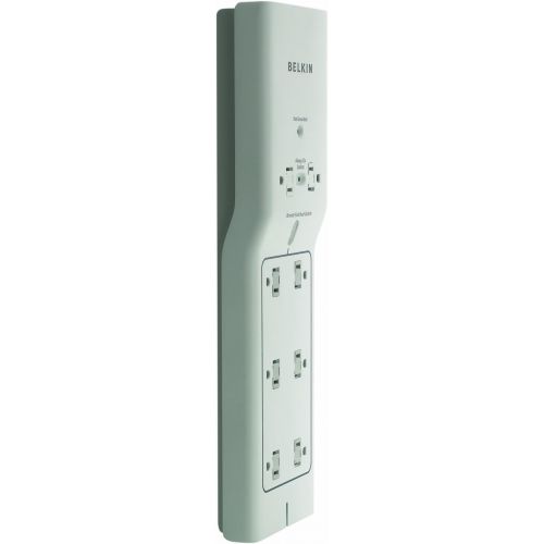 벨킨 Belkin 8-Outlet Conserve Switch Surge Protector with 4-Foot Cord and Remote, F7C01008q,White