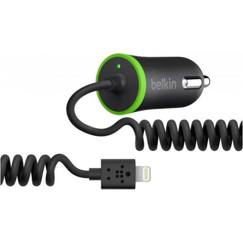 벨킨 Belkin Boost Up Universal Lightning Car Charger with ChargeSync Cable and USB Passthrough (4 Feet)