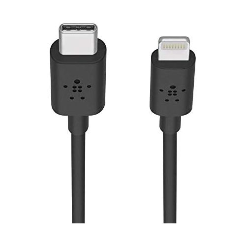 벨킨 Belkin USB-C to Lightning Cable (4ft Fast Charging iPhone USB-C Cable for iPhone 11, 11 Pro, 11 Pro Max, XS, XS Max, XR, X, MacBook, iPad and More, Apple MFi-Certified), Black