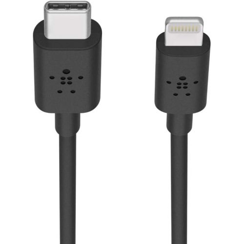 벨킨 Belkin USB-C to Lightning Cable (4ft Fast Charging iPhone USB-C Cable for iPhone 11, 11 Pro, 11 Pro Max, XS, XS Max, XR, X, MacBook, iPad and More, Apple MFi-Certified), Black