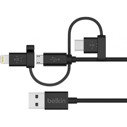 벨킨 Belkin Universal Cable with Micro-USB, USB-C and Lightning Connectors