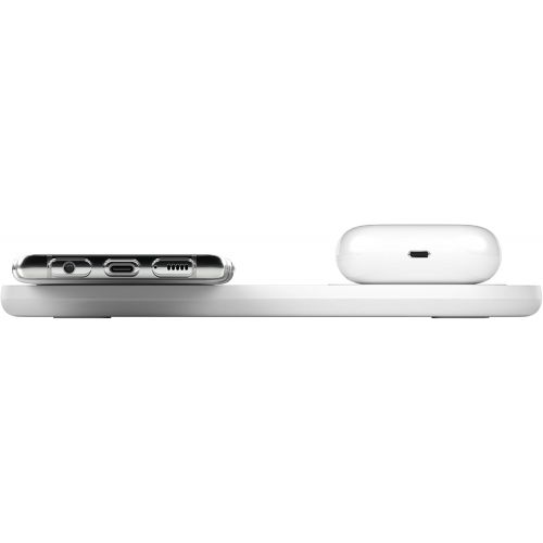 벨킨 Belkin Dual Wireless Charger (Dual Wireless Charging Pad 10W for iPhone 11, 11 Pro, 11 Pro Max, Galaxy S20, S20+, S20 Ultra, Pixel 4, 4XL, AirPods and More), Black