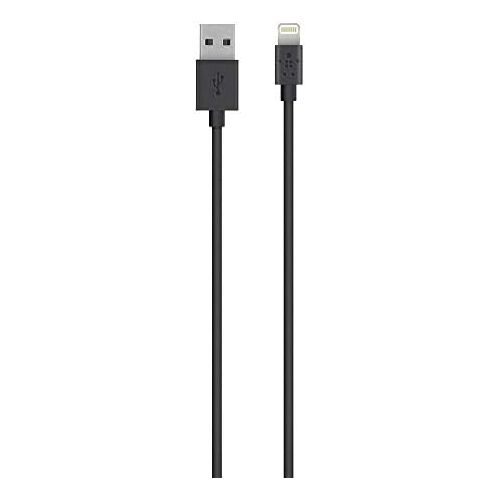 벨킨 Belkin Lightning to USB Cable - MFi-Certified iPhone Lightning Cable (4ft/1.2m), Black, Compatible with iPhone 11, 11 Pro, 11 Pro Max and previous iPhone models with Lightning conn