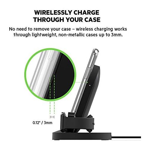 벨킨 Belkin Boost Up Wireless Charging Dock (Apple Charging Station for Iphone + Apple Watch + USB Port) Apple Watch Charging Stand, iPhone Charging Station, iPhone Charging Dock (Black