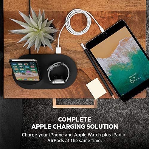 벨킨 Belkin Boost Up Wireless Charging Dock (Apple Charging Station for Iphone + Apple Watch + USB Port) Apple Watch Charging Stand, iPhone Charging Station, iPhone Charging Dock (Black