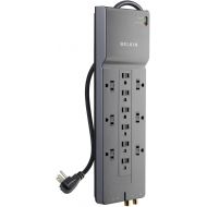 Belkin 12-Outlet Power Strip Surge Protector w/ 8ft Cord  Ideal for Computers, Home Theatre, Appliances, Office Equipment and More (3,940 Joules), Gray, Model:BE112230-08