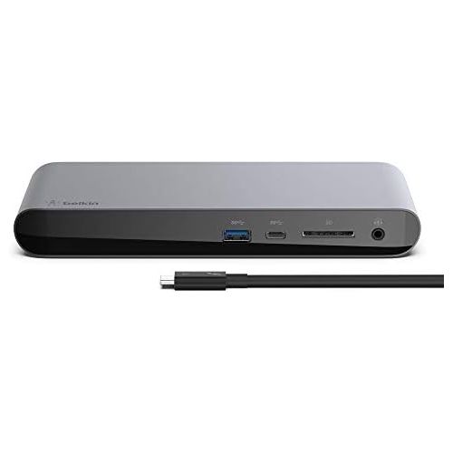 벨킨 Belkin Thunderbolt 3 Dock Pro w/ 2.6ft Thunderbolt 3 Cable (Thunderbolt Dock for MacOS and Windows) Dual 4K @60Hz, 40Gbps Transfer Speeds, 85W Upstream Charging