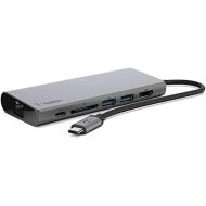 Belkin USB-C Hub with Tethered USB-C Cable (USB-C Dock for MacOS and Windows USB-C Laptops)