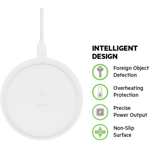 벨킨 Belkin Wireless Charger 10W  Boost Up Wireless Charging Pad, Wireless Charger for iPhone 11, 11 Pro, 11 Pro Max, XS, XS Max, XR, X, 8, 8 Plus/Samsung Galaxy S10, Note10 and More