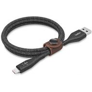 Belkin DuraTek Plus Lightning to USB-A Cable with Strap (Ultra-Strong iPhone Charging Cable), 6ft/1.8m, Black