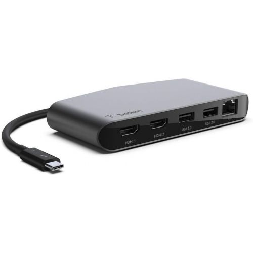 벨킨 Belkin Thunderbolt 3 Dock Mini W/Thunderbolt 3 Cable (Thunderbolt Dock for MacOS and Windows USB-C Laptops, Dual 4K @60Hz, 40Gbps Transfer Speeds)