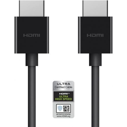 벨킨 Belkin Ultra HD High Speed HDMI Cable, Optimal Viewing for Apple TV and Apple TV 4K, Dolby Vision HDR, 2 M/6.ft  Black