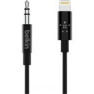 Belkin 3.5mm Audio Cable with Lightning Connector (3Ft Mfi-Certified Lightning to Aux Cable for iPhone 11, Pro, Max, XS, Max, XR, X, 8, Plus and More), Black