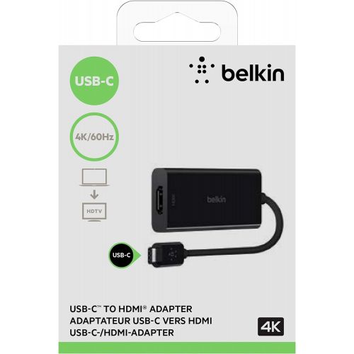 벨킨 Belkin USB-C to HDMI Adapter (Supports 4K @60Hz, HDMI to USB-C Adapter, USB Type-C to HDMI Adapter)