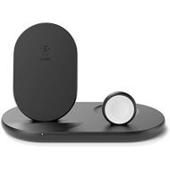 Belkin 3-in-1 Wireless Charger (Wireless Charging Station for iPhone, Apple Watch, AirPods) Wireless Charging Dock, iPhone Charging Dock, Apple Watch Charging Stand