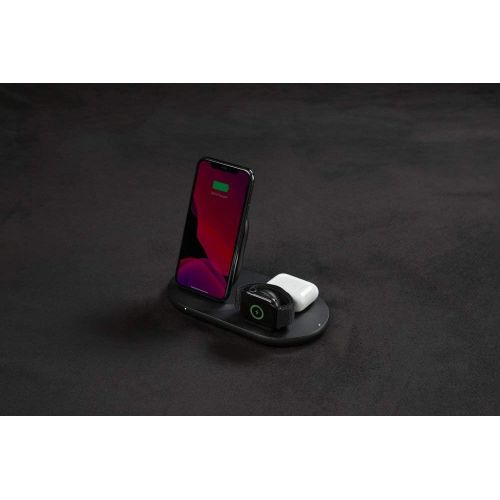 벨킨 Belkin 3-in-1 Wireless Charger (Wireless Charging Station for iPhone, Apple Watch, AirPods) Wireless Charging Dock, iPhone Charging Dock, Apple Watch Charging Stand