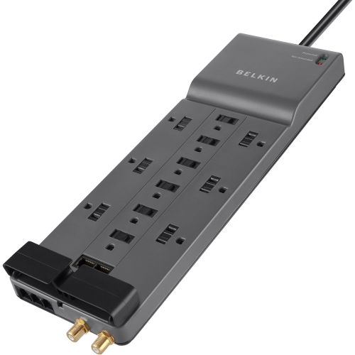 벨킨 Belkin BE112230-08 12-Outlet Power Strip Surge Protector