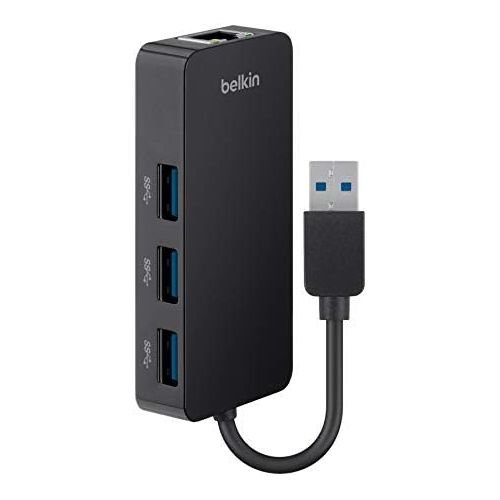 벨킨 Belkin USB-IF Certified USB 3.0 3-Port Hub with Gigabit Ethernet Adapter