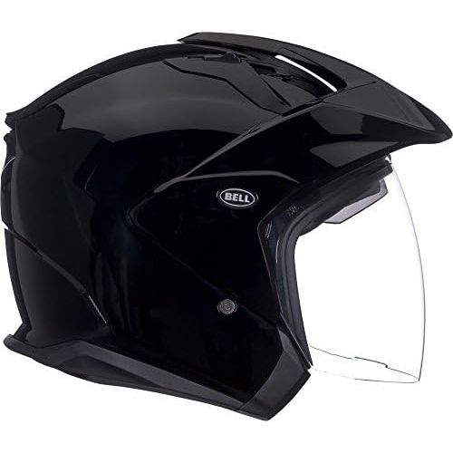 벨 Bell Mag-9 Open Face Motorcycle Helmet (Solid Gloss Black, Small)