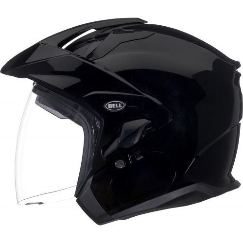 벨 Bell Mag-9 Open Face Motorcycle Helmet (Solid Gloss Black, Small)
