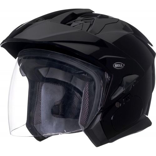 벨 Bell Mag-9 Open Face Motorcycle Helmet (Solid Gloss Black, Small)