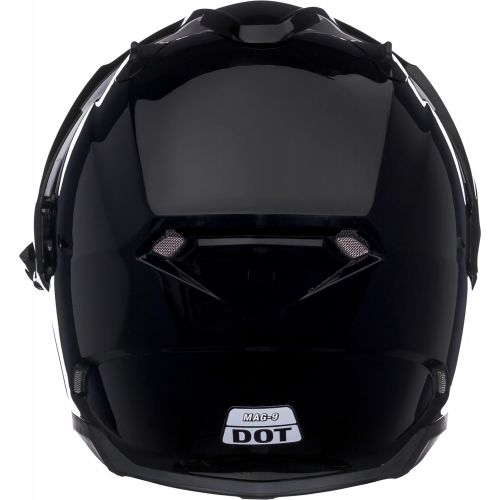 벨 Bell Mag-9 Open Face Motorcycle Helmet (Solid Gloss Black, Small)